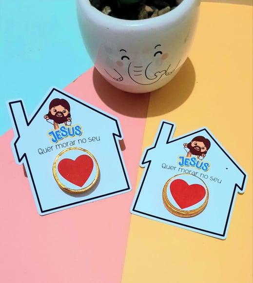 Card com Moedinha de Chocolate ao Leite- Mimo