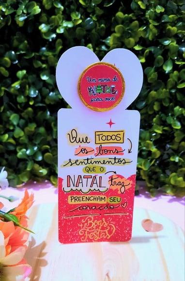 Card com Moedinha de Chocolate ao Leite- Natal