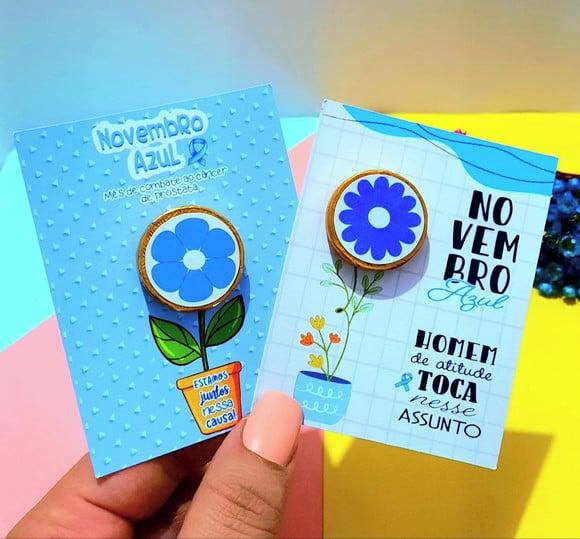Card com Moedinha de Chocolate ao Leite- Novembro Azul