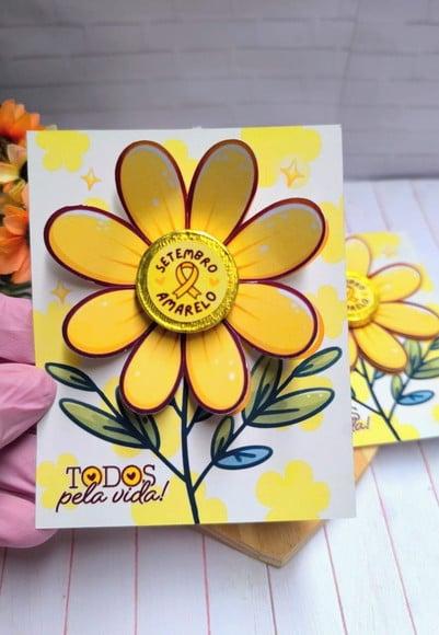 Card com Moedinha de Chocolate ao Leite- Setembro Amarelo