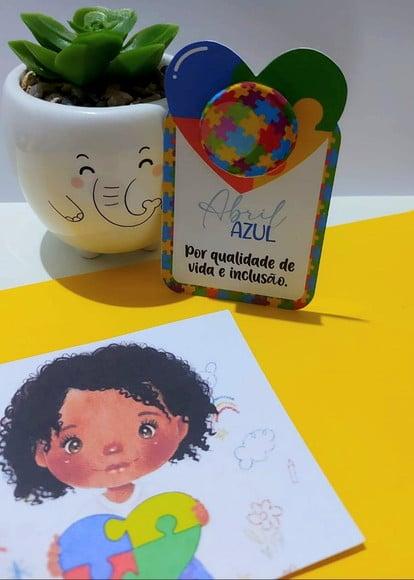 Card com Moedinha de Chocolate- Abril Azul