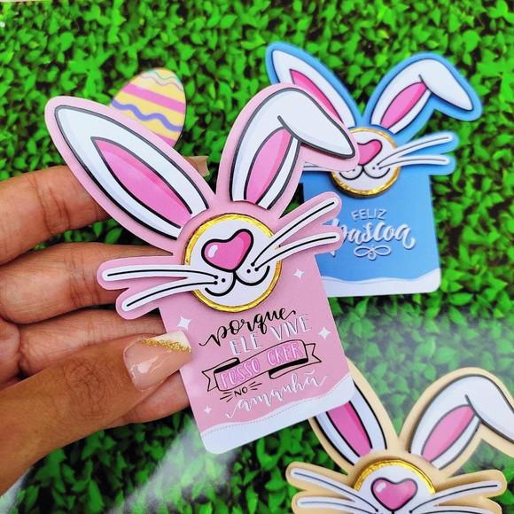Card com Moedinha de Chocolate- Páscoa