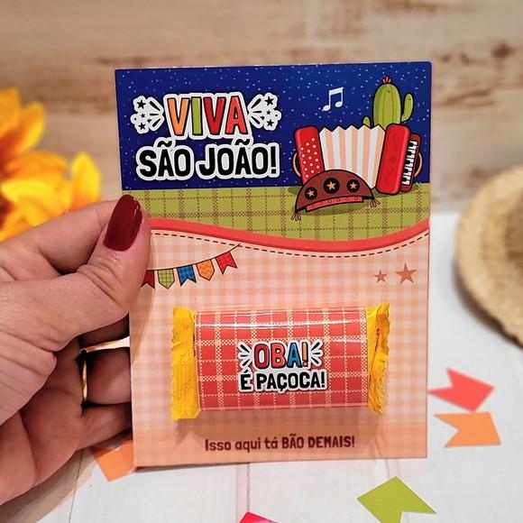Card com Paçoca- Festa Junina