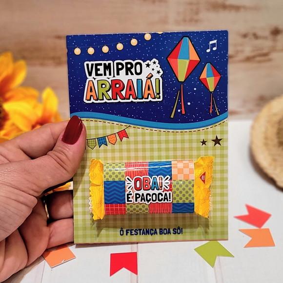 Card com Paçoca- Festa Junina