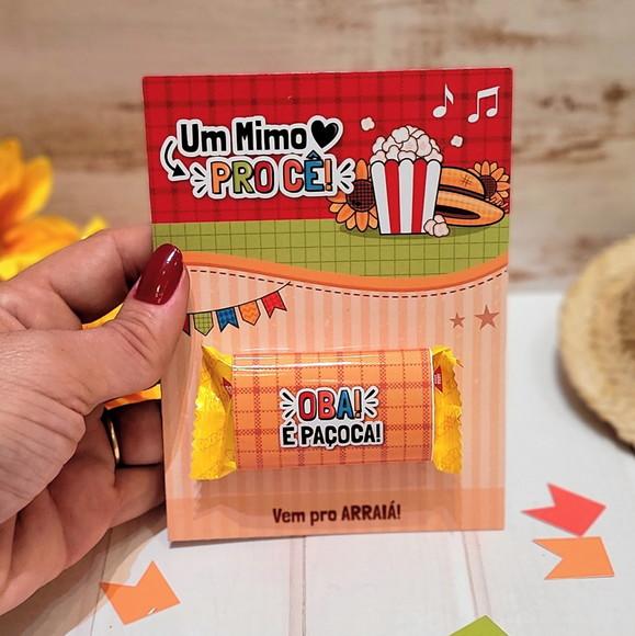 Card com Paçoca- Festa Junina