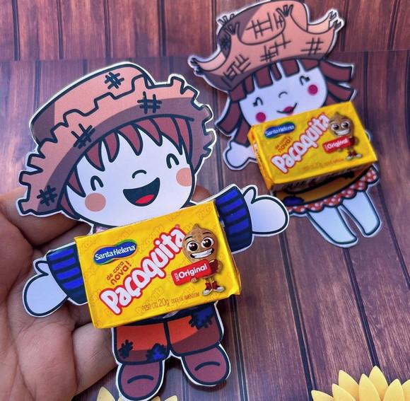 Card com Paçoca- Festa Junina