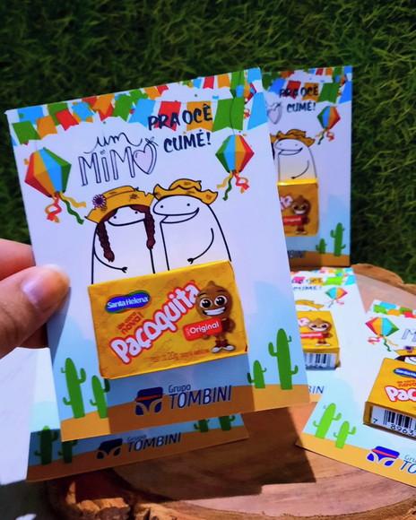 Card com Paçoca- Festa Junina