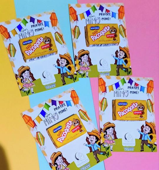 Card com Paçoca- Festa Junina
