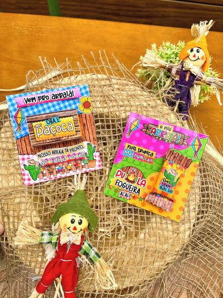 Card com Paçoca- Festa Junina