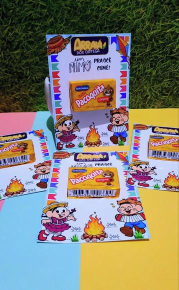 Card com Paçoca- Festa Junina