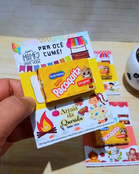 Card com Paçoca- Festa Junina