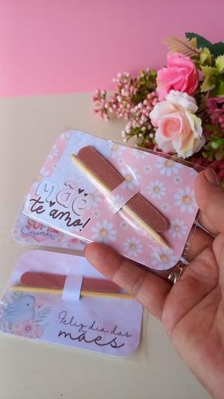 Card com Palitinho e Mini Lixa- Dia das Mães