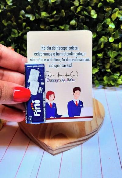 Card com Pastilha - Dia do Recepcionsta