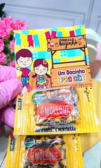 Card com Pé de Moleque- Festa Junina