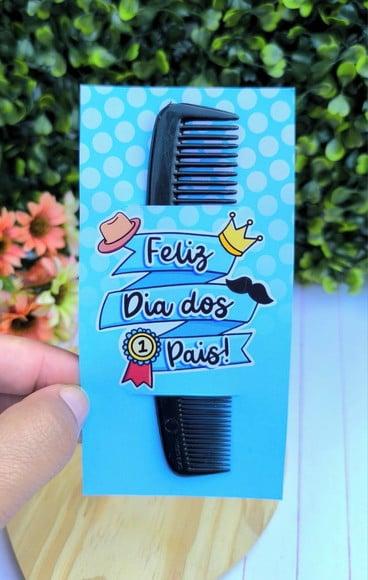 Card com Pente de Bolso- Dia dos Pais