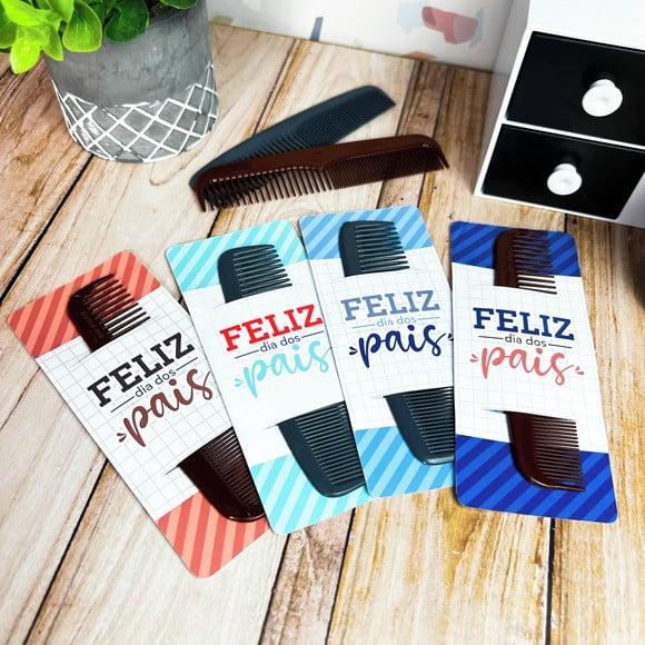 Card com Pente de Bolso- Dia dos Pais