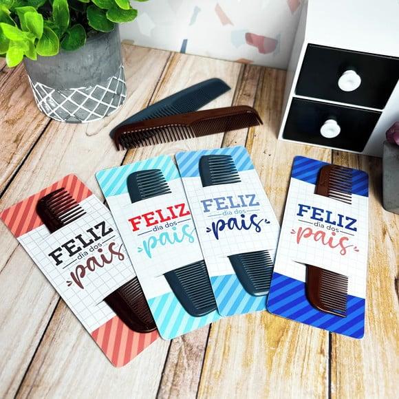 Card com Pente de Bolso- Dia dos Pais