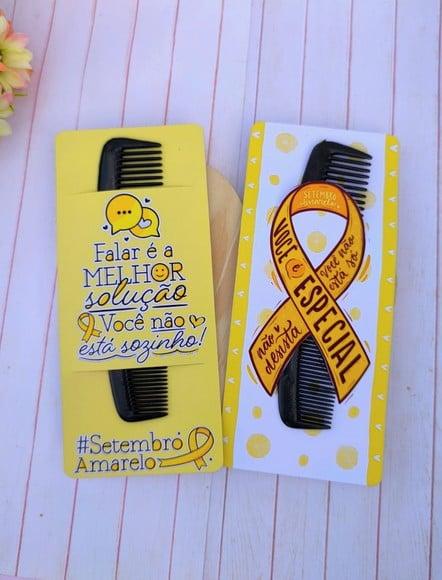 Card com Pente de Bolso- Setembro Amarelo