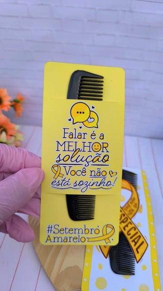 Card com Pente de Bolso- Setembro Amarelo