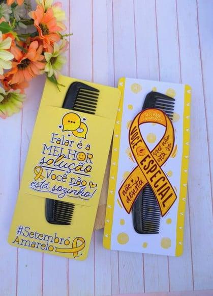 Card com Pente de Bolso- Setembro Amarelo