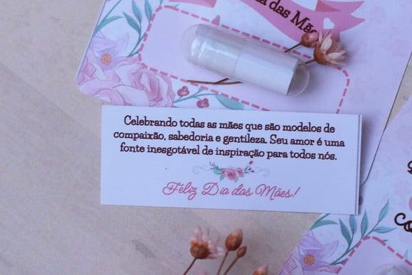 Card com Pílula com Mensagem e Brinco- Dia das Mães