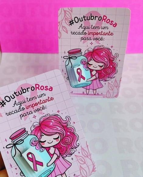 Card com Pílula e Frase- Outubro Rosa