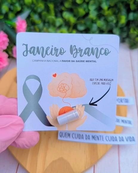 Card com Pílula Mensagem- Janeiro Branco