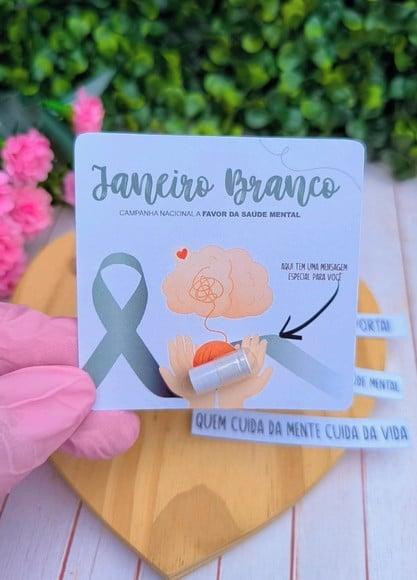 Card com Pílula Mensagem- Janeiro Branco
