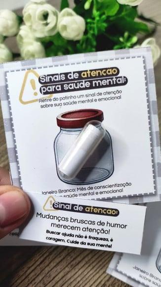 Card com Pílula+ Frase Motivacional- Janeiro Branco