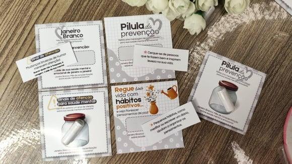 Card com Pílula+ Frase Motivacional- Janeiro Branco