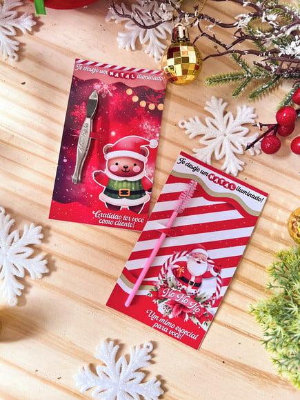Card com Pinça ou Escovinha- Natal