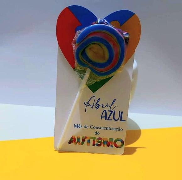 Card com Pirulito- Abril Azul