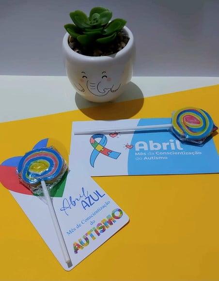Card com Pirulito- Abril Azul
