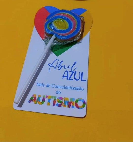Card com Pirulito- Abril Azul