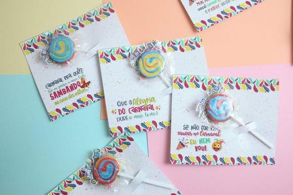 Card com Pirulito- Carnaval
