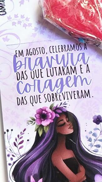 Card com Pirulito- Agosto Lilás