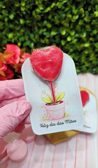 Card com Pirulito- Dia das Mães