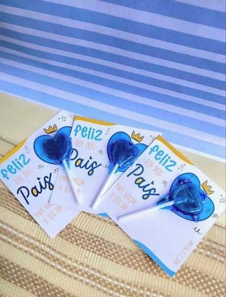 Card com Pirulito- Dia dos Pais