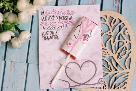 Card com Pirulito- Enfermagem