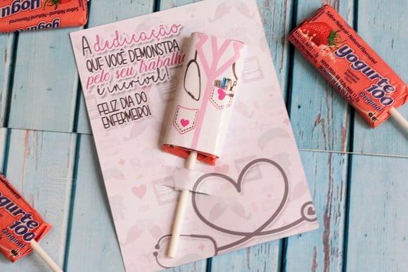Card com Pirulito- Enfermagem