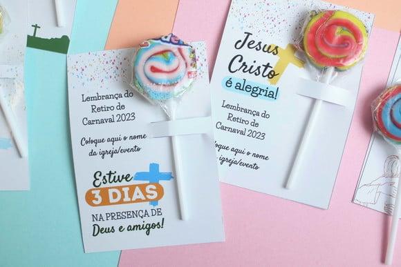 Card com Pirulito- Retiro de Carnaval