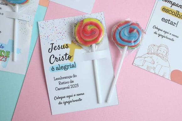Card com Pirulito- Retiro de Carnaval