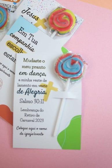 Card com Pirulito- Retiro de Carnaval