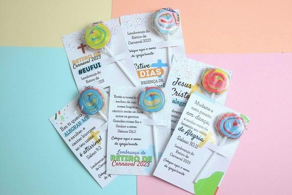 Card com Pirulito- Retiro de Carnaval