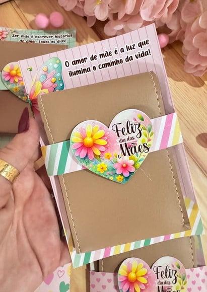 Card com Porta Cartão- Dia das Mães