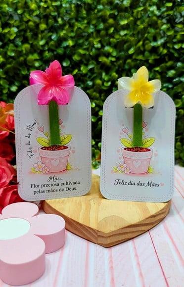 Card com Prendedor de Cabelo e Mini Lixa- Dia das Mães