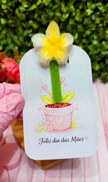 Card com Prendedor de Cabelo e Mini Lixa- Dia das Mães
