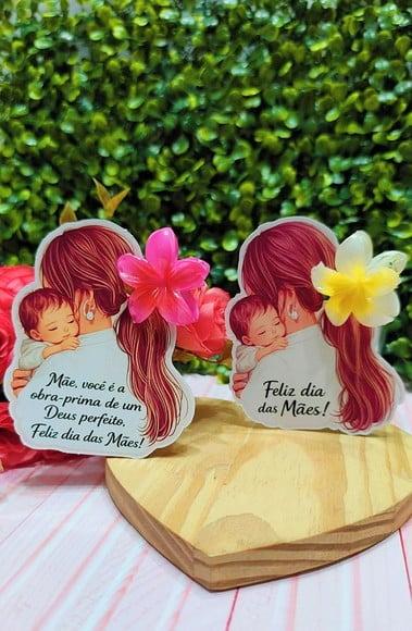 Card com Prendedor de Cabelo Florzinha- Dia das Mães