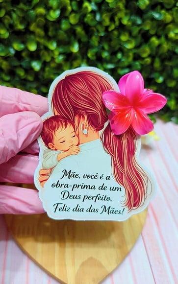 Card com Prendedor de Cabelo Florzinha- Dia das Mães