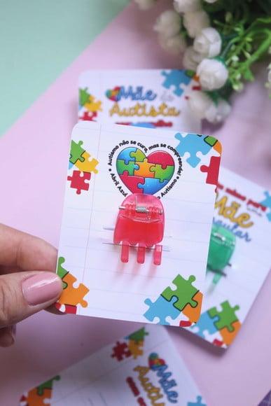 Card com Prendedor de Cabelo- Autismo